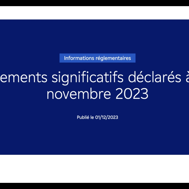 Les événements significatifs déclarés par la centrale nucléaire de Golfech à l'ASN en novembre 2023