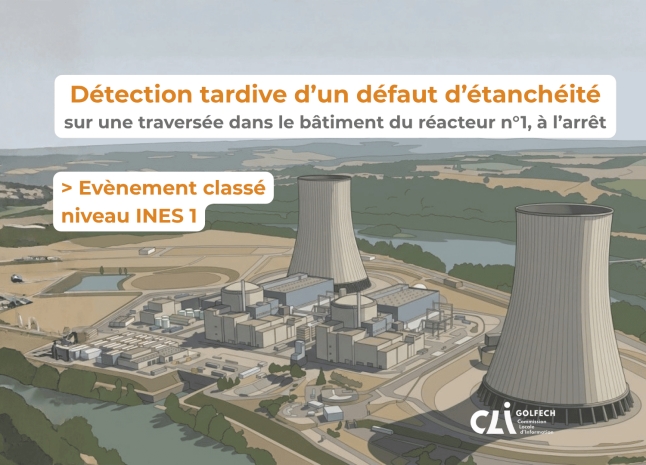 Détection tardive d’un défaut d’étanchéité, niveau INES 1